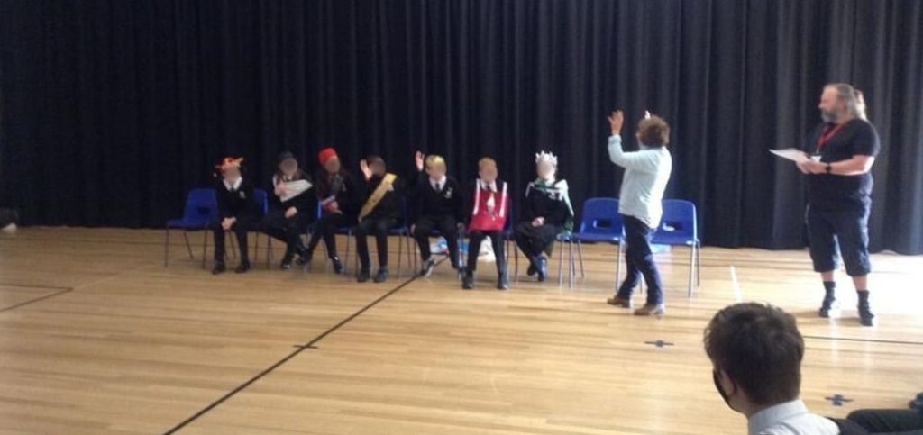 Image shows children at Marshfields School during a workshop